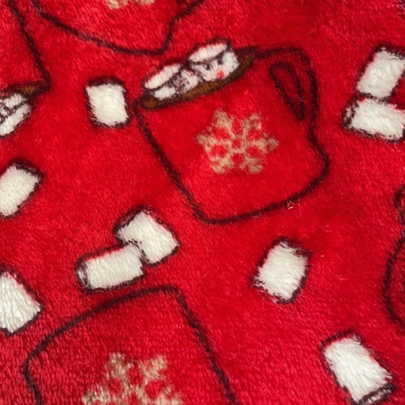 Secret Treasures Hitter Than Cocoa Beige Red Fleece PJ Pajama Set S 4 - Picture 4 of 5